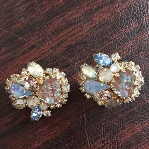 Vintage Hobe Sapherite clip earrings
